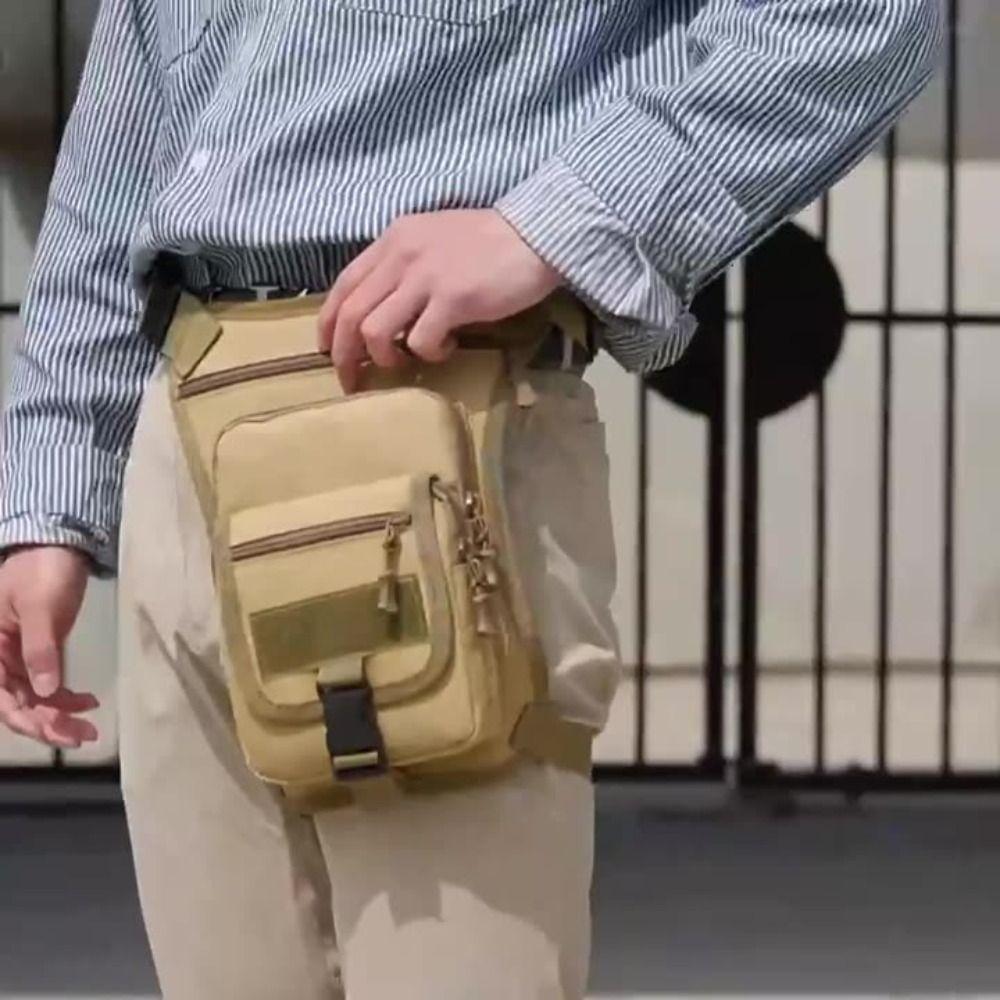 

Large Capacity Hiking Waist Pack Oxford Cloth Bike Cycling Bag Outdoor Drop Leg Bag Riding Style 2