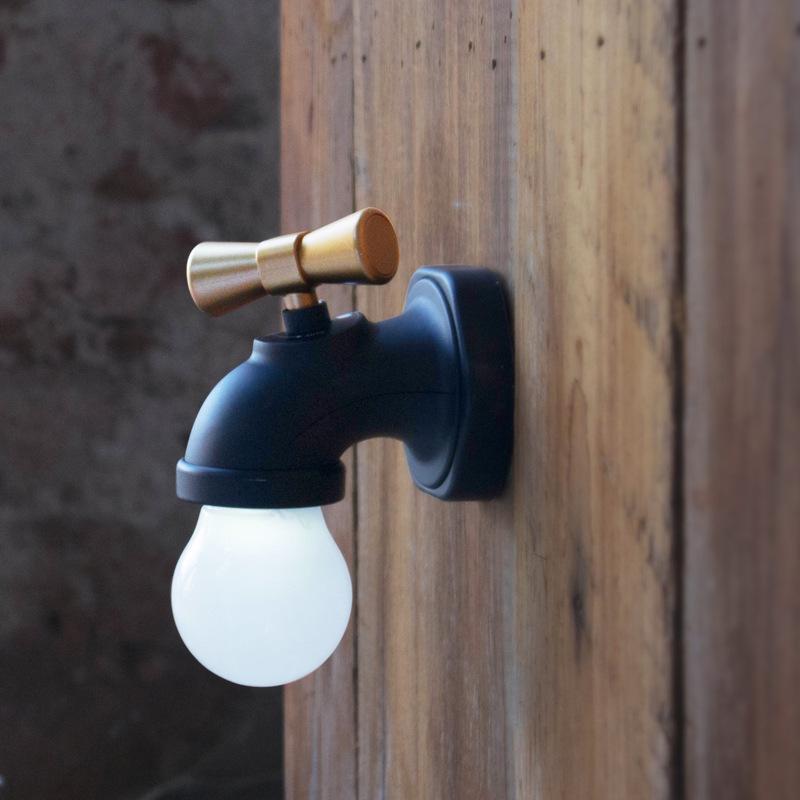

Creative faucet night light LED small night light retro desk light USB lights чорний