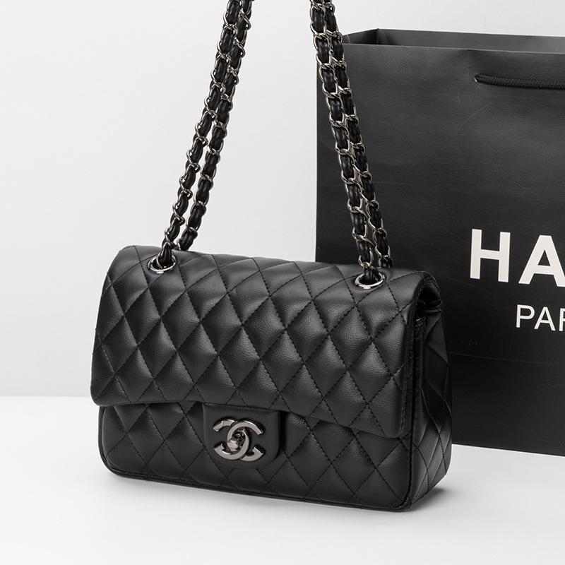 Classic Diamond Pattern Crossbody Bag - Small Fragrance Style Women's Texture Bag