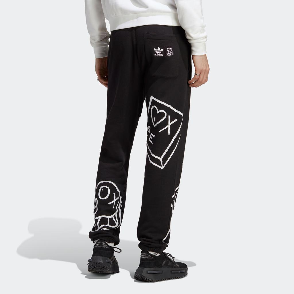 Adidas Originály Trojlístek X André Saraiva Graffiti Joggers Pánské Spodky Černá IA6399