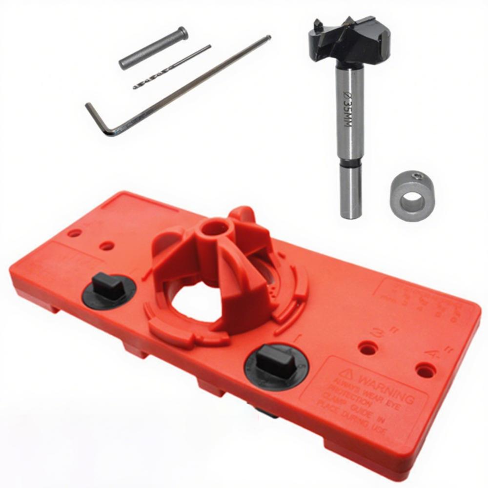Cup Style Design 35MM Hinge Jig Hole Punch Boring Hole Drill Guide  DIY Projects