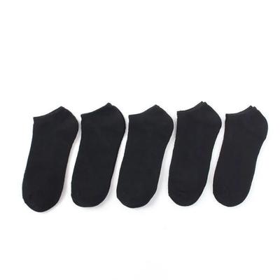Aileen Soft Women's Ankle Socks 5 Pairs Sneaker Socks Black