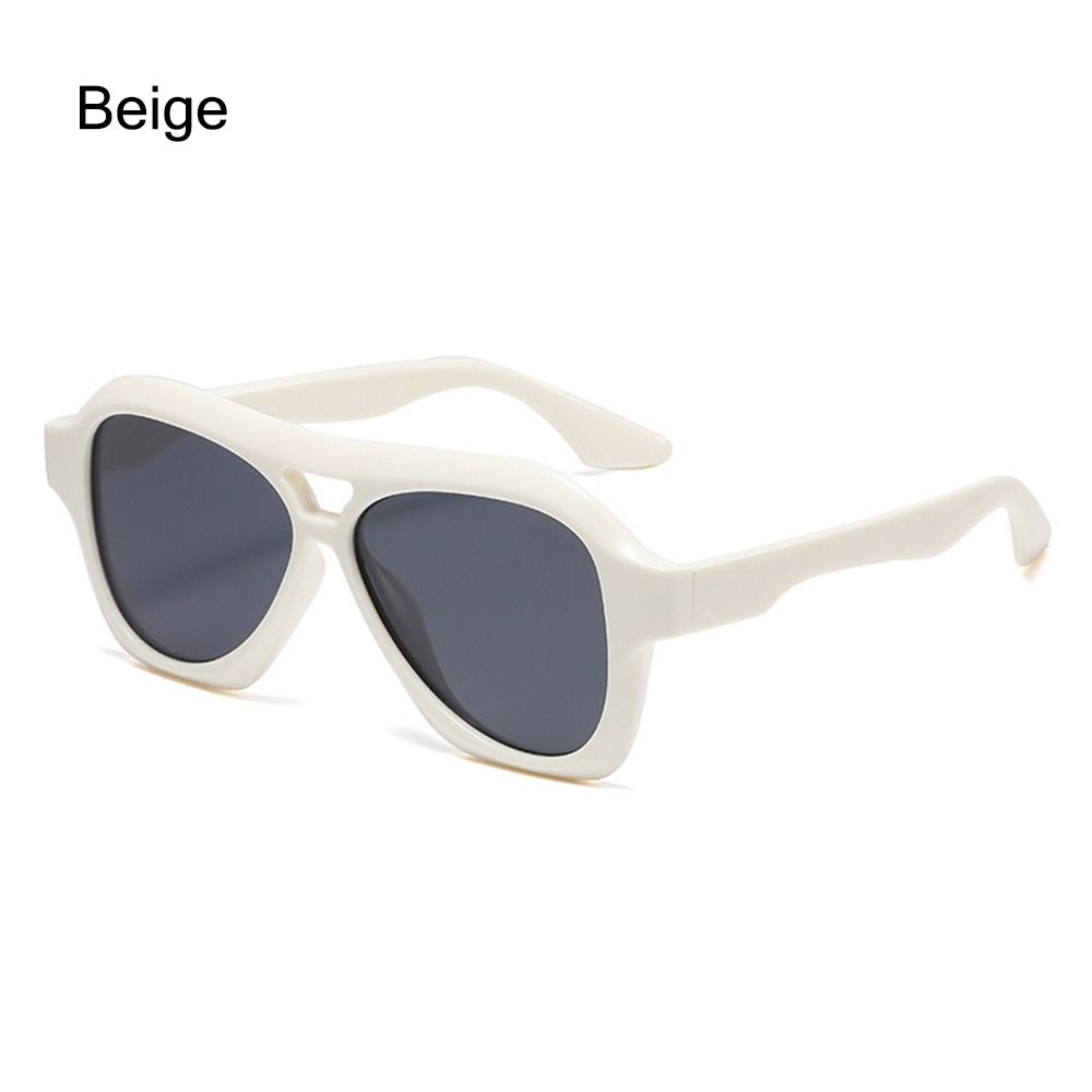 Oversized Double Bridge Sunglasses Retro Black Shades Trendy Pilot Sun Glasses UV4 Eyewear Women Sun Glasses Y2K Eyewear
