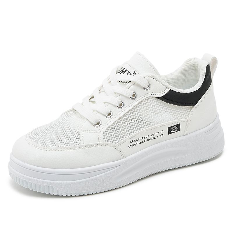 Sports and leisure super soft women's net women's shoes breathable mesh small white board shoes foreign light