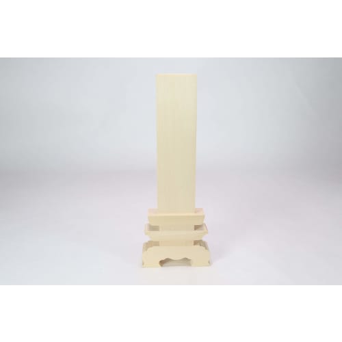 Buddhist Altar Set, Plain Wood, Three-tiered, 7.5 Sun, Width 11.0 X Thickness 3.9 X Length 31.3 Cm, Talisman Section: Width 6.0 X Length 22.6 Cm, for