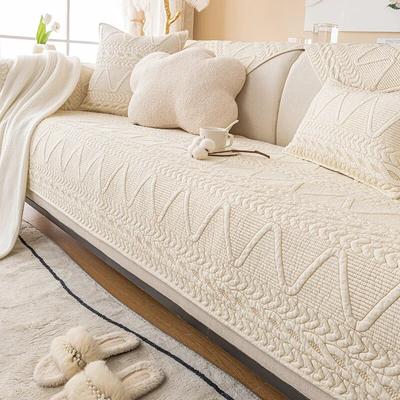 Cotton Sofa Mat Modern Homestay Anti Slip Jacquard Sofa Cover All-season Universal Cloth Cover