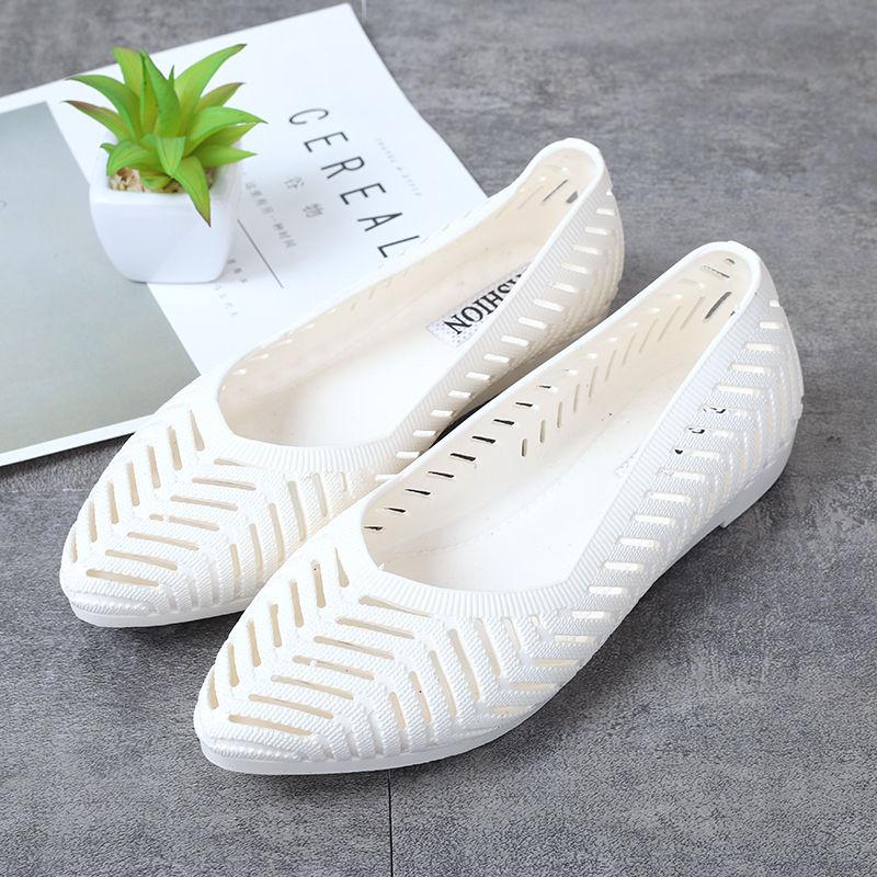 New Four Seasons Shoes Women's Shallow Sandals Women's Anti Slip Outing Student Casual Single Shoes Women