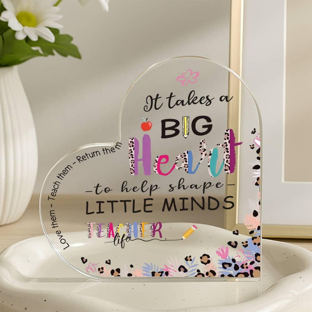 Teacher Appreciation Acrylic Sign. Thank You Gift for Birthdays, Graduation or Retirement.