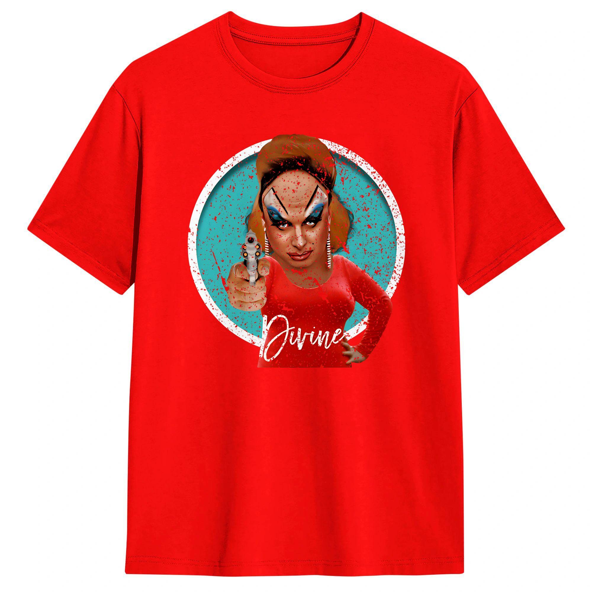 Pink Flamingos John Waters Divine Cotton TShirts Trending Tee Shirt for Mens Summer Y2K Retro Pattern Short Sleeve Tops S