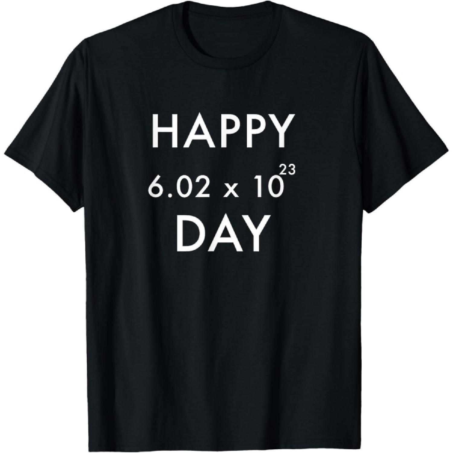 

Happy Mole Day Avogadro s Number Funny Chemist T-Shirt T-Shirt XXXXXL чорний
