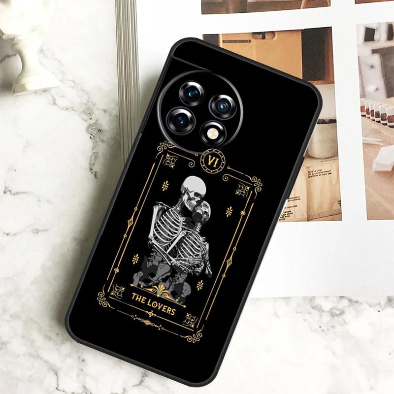 Death Tarot Case For OnePlus 12 12R 11 9 10 Pro 10R 9R 8T 10T Nord CE 2 3 Lite 2T CE4 N10 N20 N30 Cover
