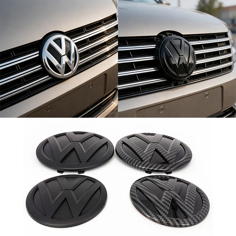 DKRSE1 2Pcs 6C0853600 Car Logo Front Grill Badge Rear Trunk Emblem For VW Polo 6 6C 2014 2015 2016 2017 2018 Modification Accessories