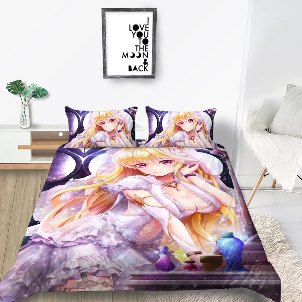 

Комплект постельного белья с героями мультфильмов для девочек, детская спальня, пододеяльник и наволочка, двуспальная кровать/двуспальная кровать, полный размер, AU/EU/US Baby 100x135cm