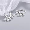Boucle d'oreille simple pour femme Argent Sterling Nuage Pompon Boucles d'oreilles Perles Empilables pour Femmes Motif Ondulé Boucle d'oreille Mariage Cadeau