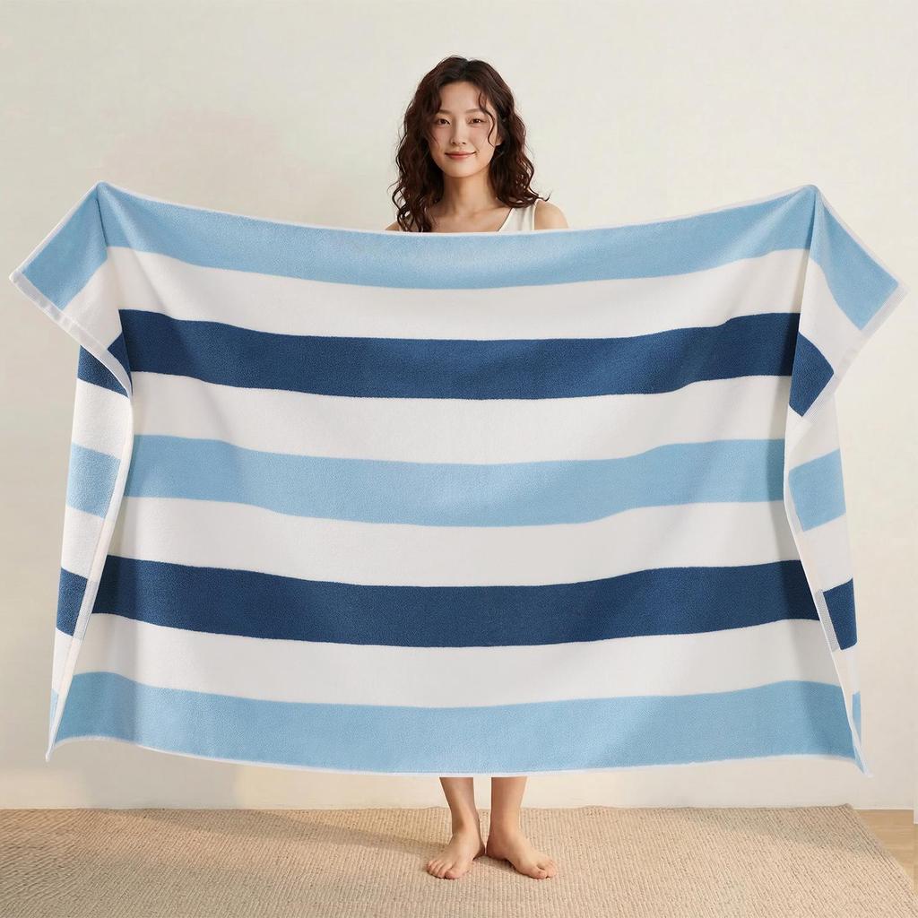 100% Cotton Thickened Quick-Dry Bath & Beach Towel - Enlarged & Premium Quality for Men