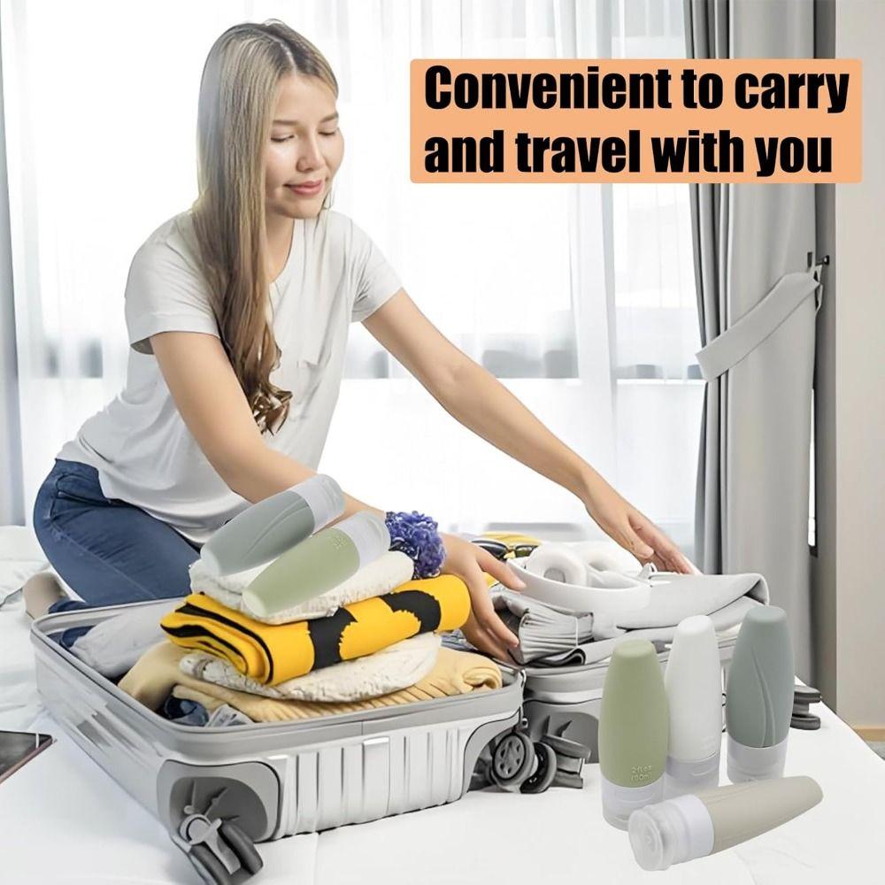 4 Stück/Set Auslaufsicheres Reiseflaschen-Set Weiche nachfüllbare Lotionflasche Abfüllwerkzeug