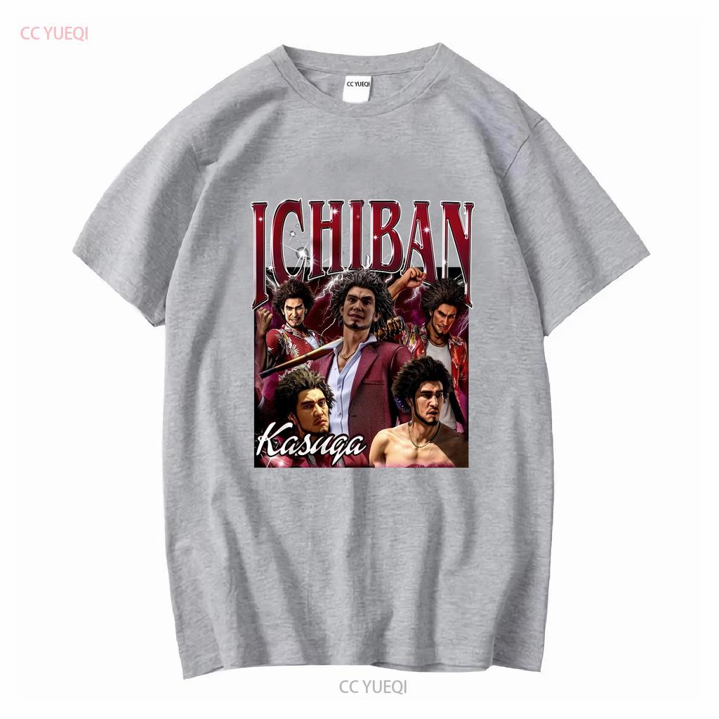 Limited Ichiban Kasuga Vintage T Shirt For Women and Man SweaT 90s Bootleg Long or Short Sleeves Vintage Washed Homme Stretched