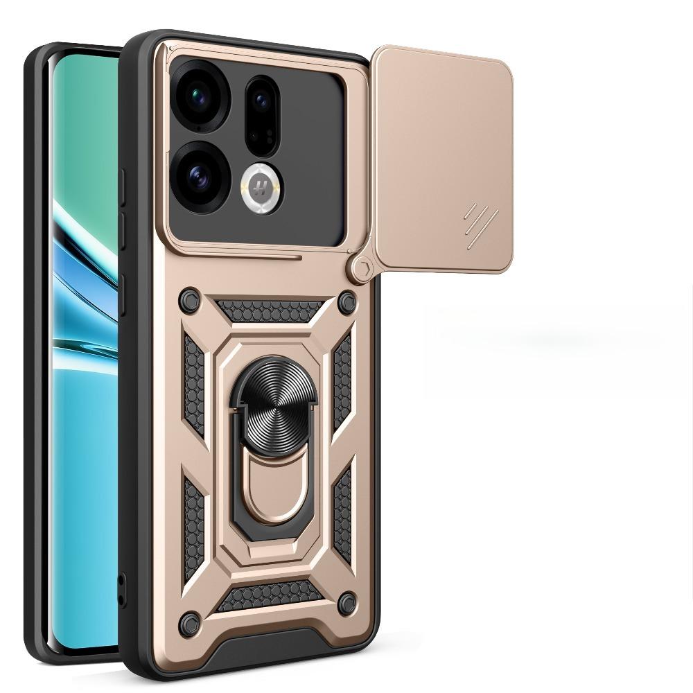

Для OPPO Find X9 / Find X9 Pro Чохол Зсувний Кільце для Камери Підставка-Тримач Повністю Захисний Ударостійкий Чохол для Телефона Capa Funda for OPPO Find X9 Pro золотий