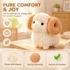 1Pcs Soft Fluffy Big Horns Sheep Doll Cute Sheep Plush Toys Warm Cozy Hugging Appease Animal Doll Birthday Gift For Girls