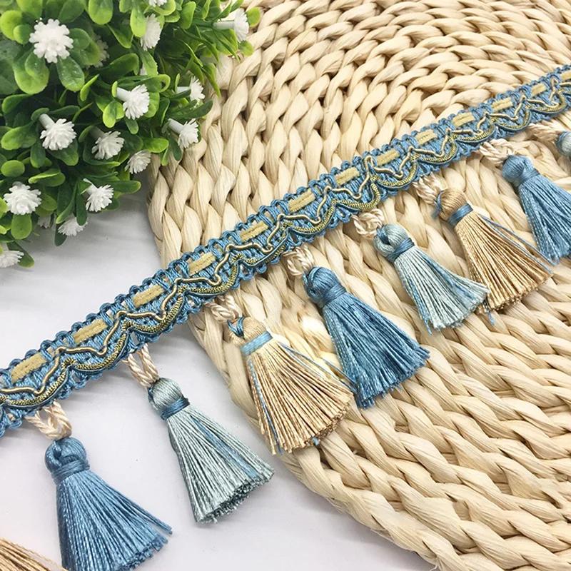 11 Meter Quasten-Spitzenborte Handgefertigt DIY Spitzenbesatz Quastenfransen Kleidung Vorhang Tischpolsterung Sofa Dekoratives Zubehör