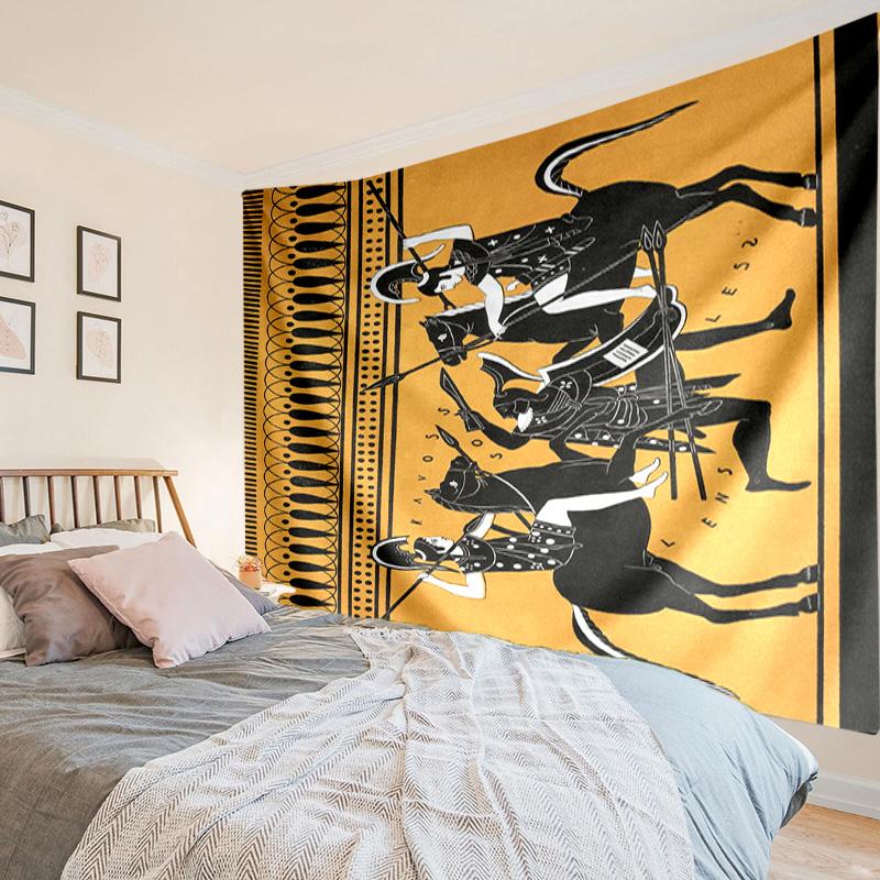 Greek Mythological Scene Tapestry, Unique Design Tapestry, Wall Decor for Bedroom,Livingroom, Playroom,Heartwarming Fan Holiday Gifts