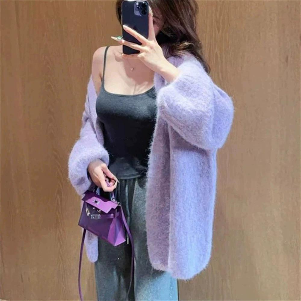 Damen Herbst/Winter 2025 Stilvoller Strick-Cardigan-Pullover mit lockerer Passform - Sanfter & Süßer Stil