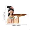 Mädchen Statue Kleinigkeiten Behälter Candy Trays Lagerung Einzugsgeschenk Schlüssel Halter Harz Skulptur für