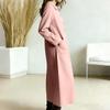 Women's -color Mid-length Loose-fitting Dress With Large Pockets And Casual
