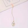 Zinc Zinc Alloy Pendant Bookmark Pendant Literary Crystal Book Clip Flower Bookmark  Book Lovers