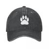 Paw Print Denim Baseball Cap Furry Fandom Men Print Hip Hop Hats Spring Fashion Kpop Dropshipping Snapback Cap