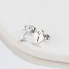2024 Fashion Stainless Steel Geometric Heart Key Lock Earrings for Couples