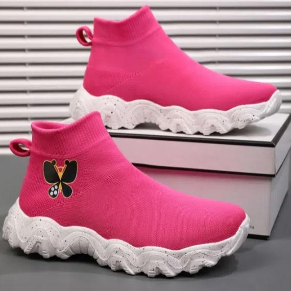 Fashion Fashion Sports Shoes Child Children Girl Breathable Socks Shoes Women a Pedal Platform Leisure Sports Parent Child Style