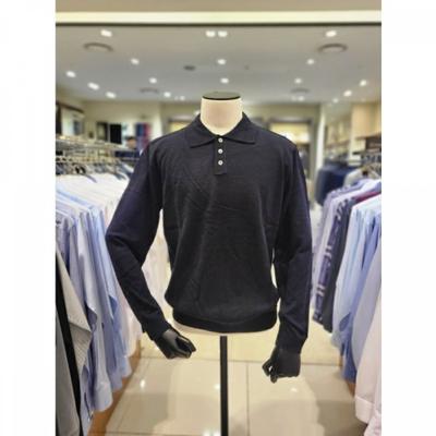 Navy Collar Knit Tee Cstv3b5113n0