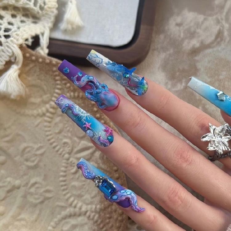 Professional Grade Transparent Nail Silicone Mold With Intricate Octopus Detailing Manicure Mould For Creative Accessories
