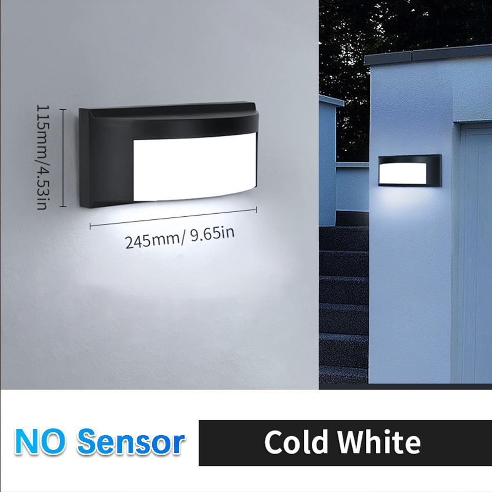 

Outdoor Indoor Wall Light Motion/NO Sensor LED Wall lamp IP55 Waterproof AC85-265V ABS 16/30W For Porch Railing Fence Yard Patio 16w