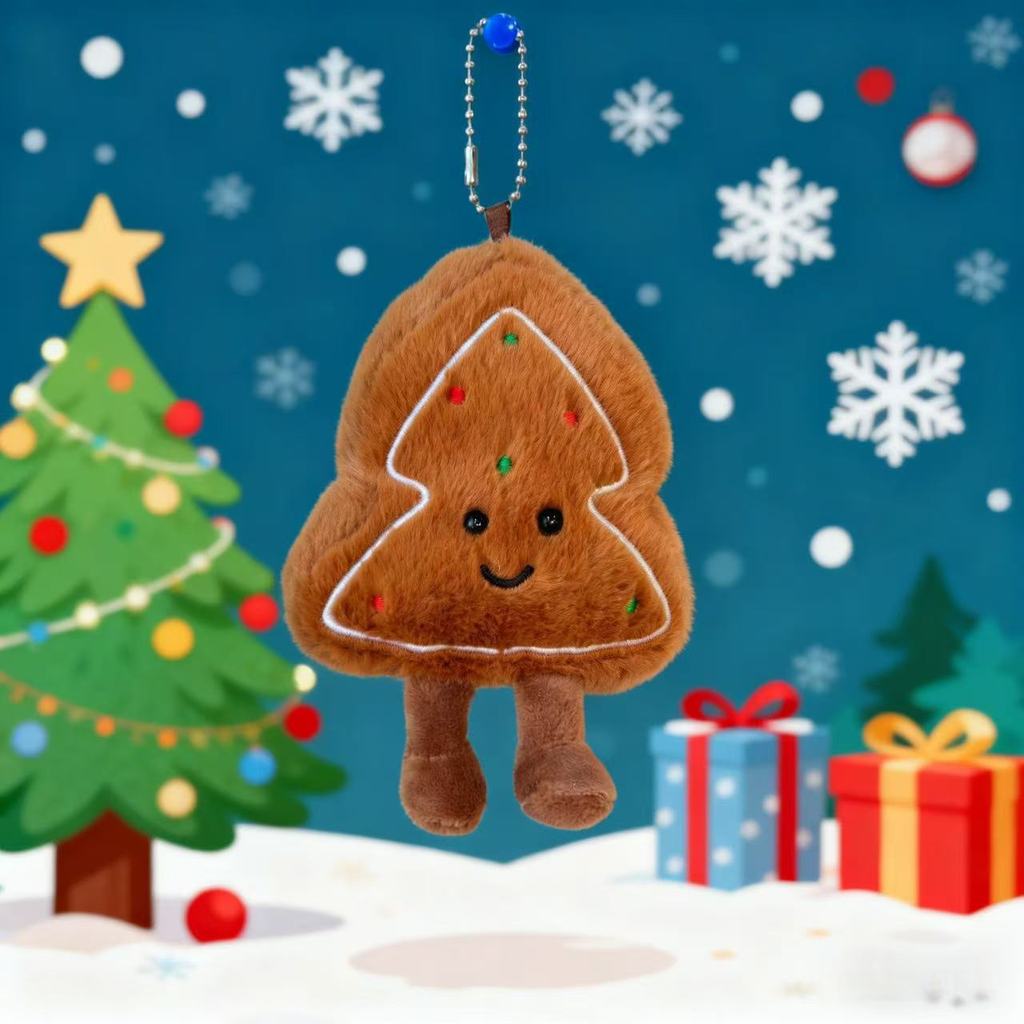 Christmas Tree Plush Toy With Snowflake And Star Decorations For Holiday Gift