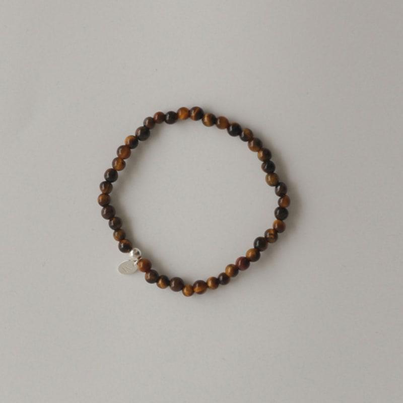 modernlike silver 925 hopi tiger eye stone bracelet 4mm