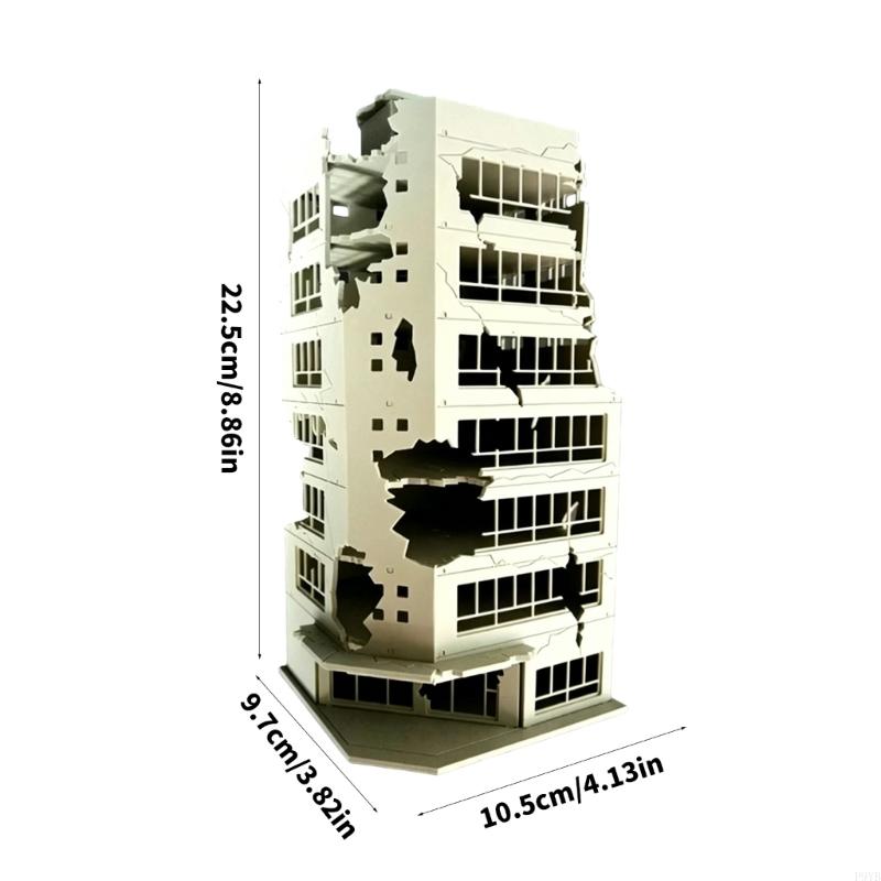 Precisions 1/100 Scale Demolished Building Plastic War Destruction Model Perfect for Dioramas and Decorative Use
