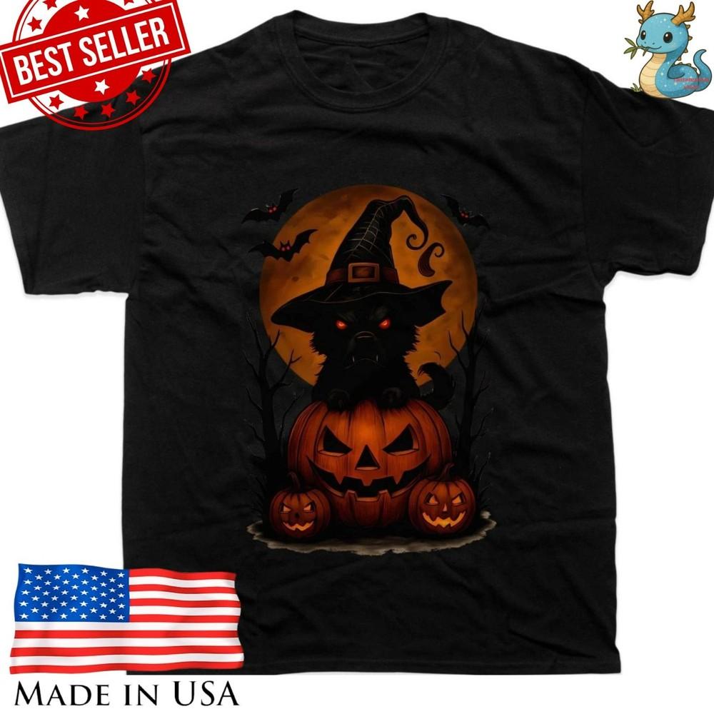 

Spooky Dog Squad T-Shirt Cute Puppy Halloween Party Tee Unisex T-Shirt S