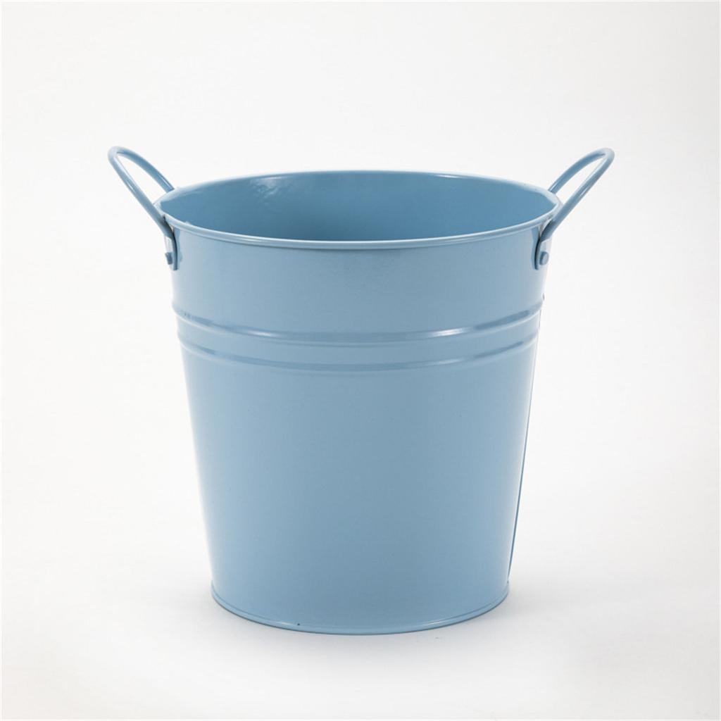 Flower Plant Pots Binaural Iron Potted Hanging Planter Outdoor Flowerpots Basket Bucket Vase Compatible for Food Snacks