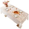 Rose Lace Tablecloth – Lightly Luxurious and Romantic Photo Backdrop / Decorative Cloth – Rectangular Cover for Coffee Tables and Nightstands