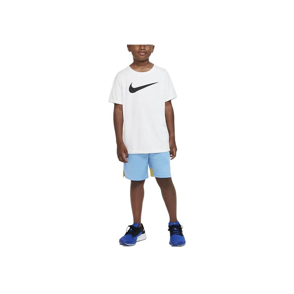 Nike Solid Color Logo Elastic Kids Shorts Kids Shorts Blue DQ8975-752