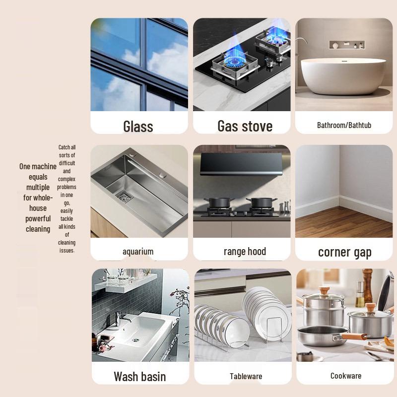 2025 Multi-Functional Electric Rechargeable Cleaning Brush with Steel Wool for Kitchen Pots