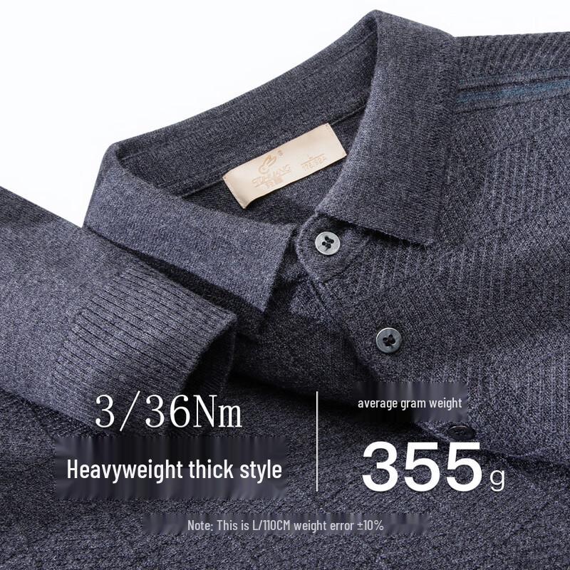 

TUHUANG Men s 36-Count Pure Wool Turtleneck Sweater 2XL