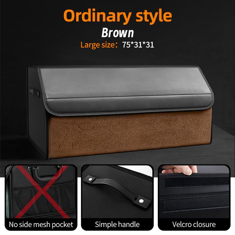 Auto Wildleder Kofferraum Organizer Große Kapazität Leder Faltbare Aufbewahrungsbox Tragbar Multifunktional Werkzeug Organizer Auto Zubehör