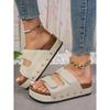 2025 Summer New Arrival Fashion Chunky Platform Women's Double-Buckle Studded Beach Sandals Hot Item Breathable