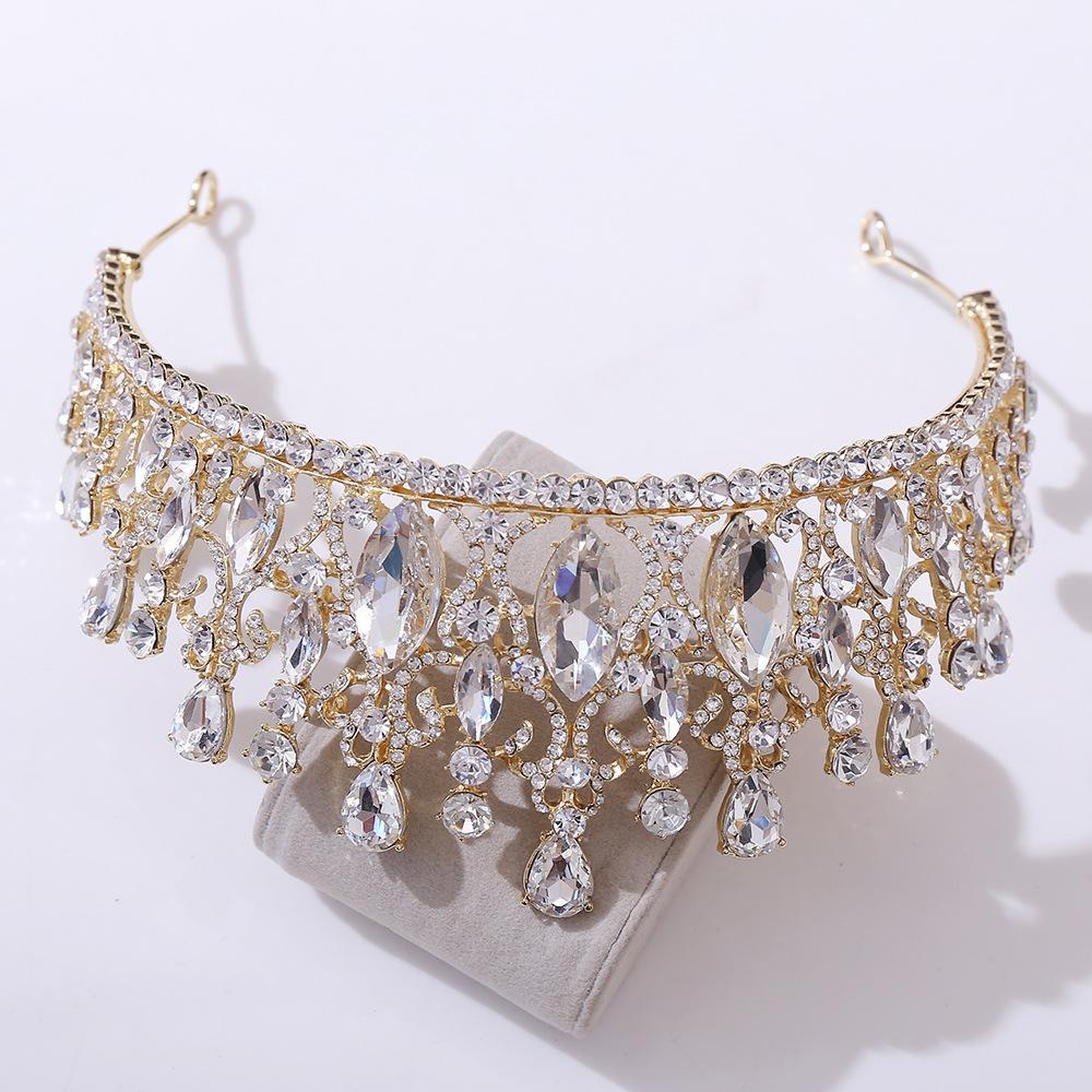 Bridal Crown Barlow Rhinestone Tiara Princess Crown Wedding Hair Accessories Wedding Dress Accessories