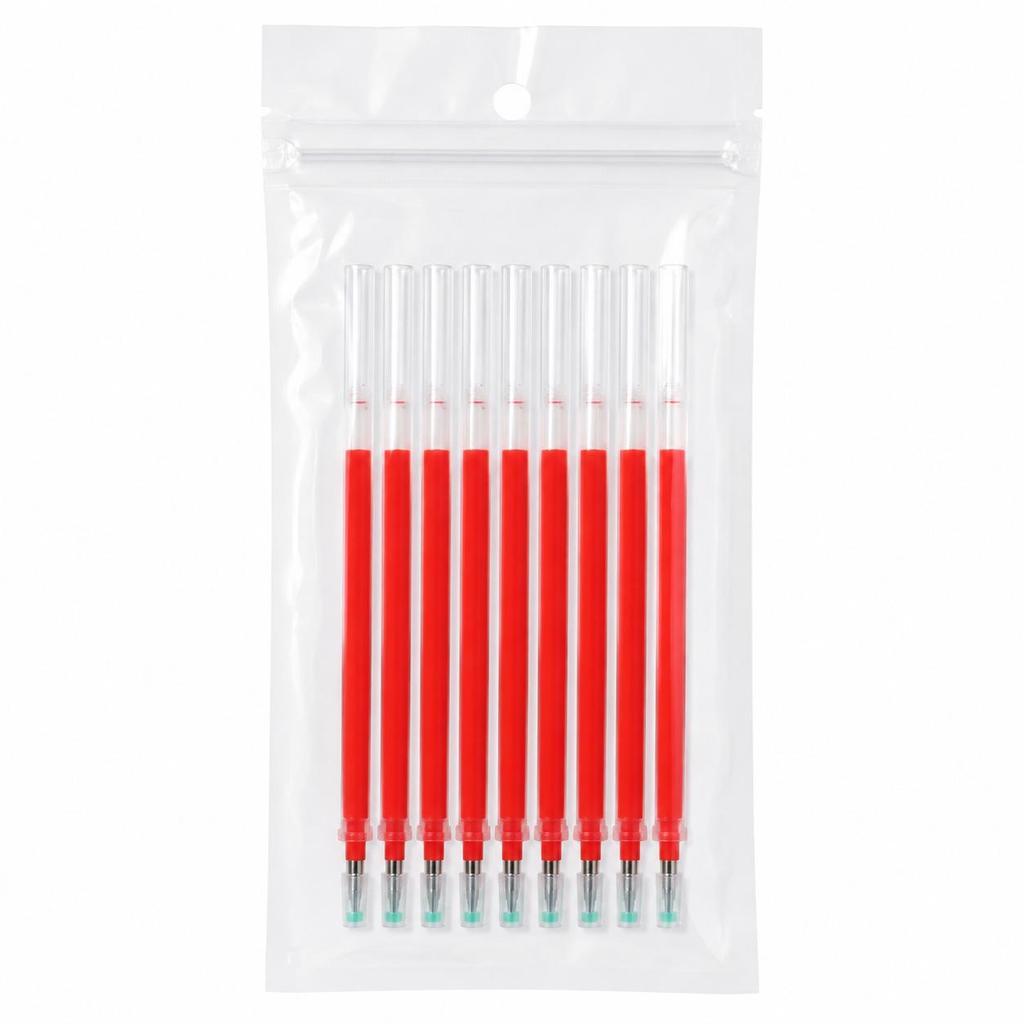 0.5mm Black & Red Non-breaking Bullet Tip Pen Refills - Full Needle Tube for Signature & Carbon Pens