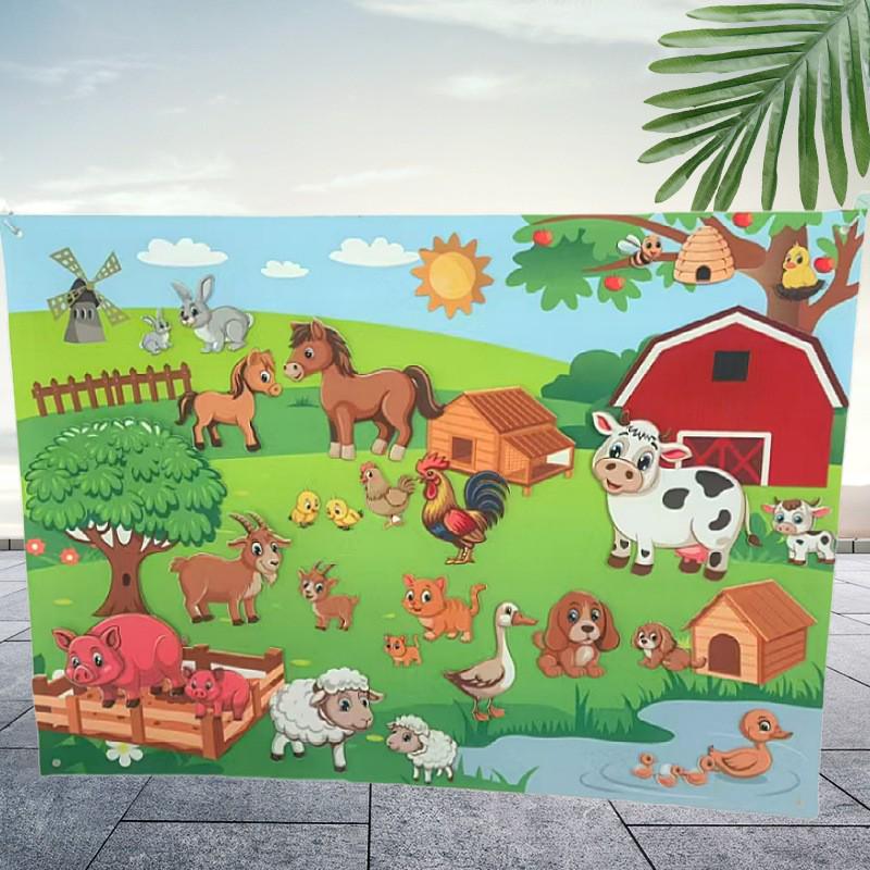 Children's 3D Animal Felt Game Pack - Early Learning Busy Board