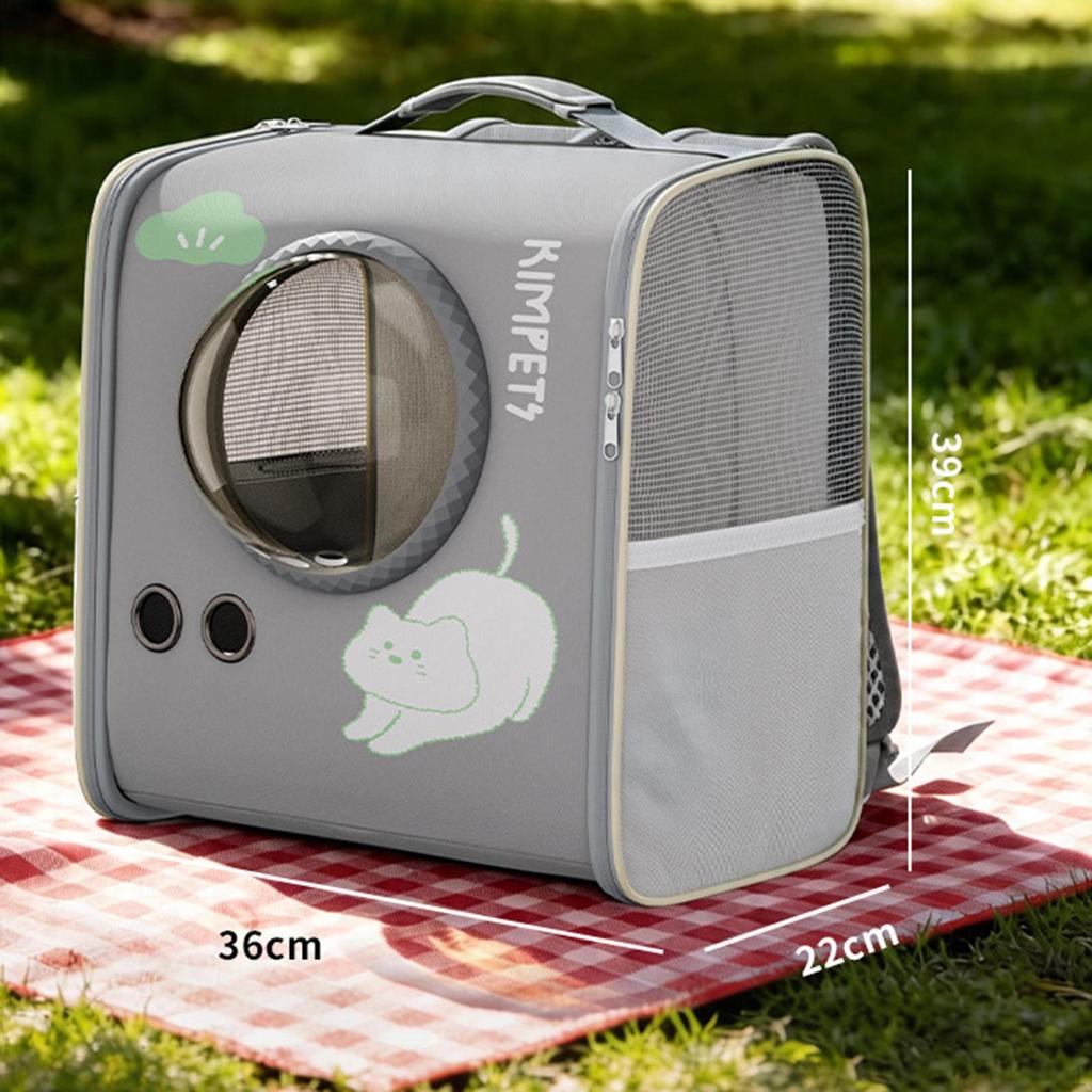 Backpack for Pets, Pet Carrier Bag, Double Shoulder Straps, Breathable, Spacious, Ideal Hiking,